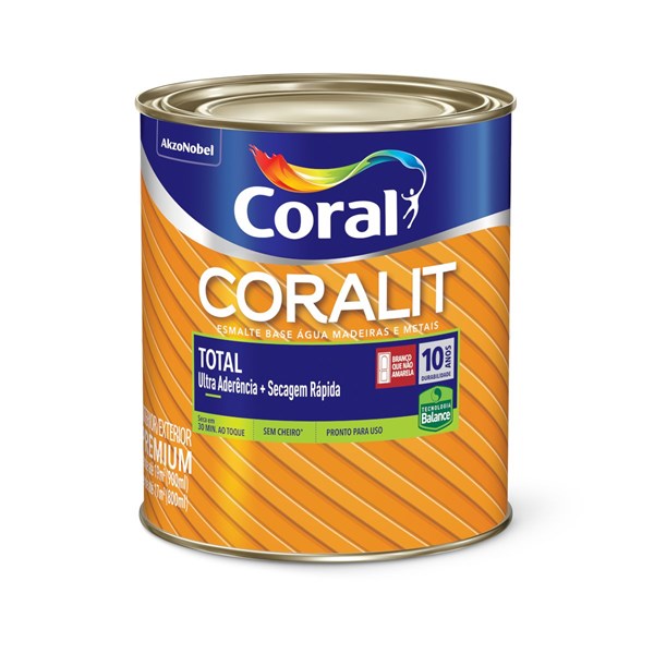 Esmalte Sintetico Branco Acet B Agua 900ml Coralit