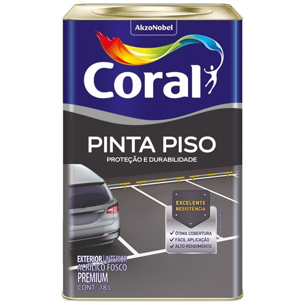 Tinta Pinta Piso Preto Lata 18L Coral
