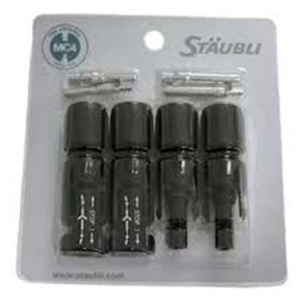 KIT 02 PARES CONECTOR MC4 M/F STAUBLI