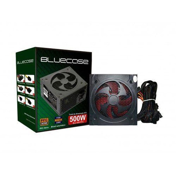 FONTE BLUECASE 500W PFC ATIVO