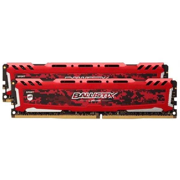 MEMÓRIA RAM CRUCIAL BALLISTIX SPORT LT 16GB,1X16,DDR4,2400MHZ - RED