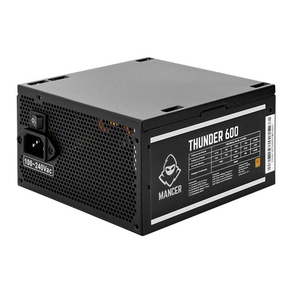 FONTE MANCER THUNDER 600W 80 PLUS BRONZE FONTE PFC ATIVO SEM CAIXA E CABO OEM