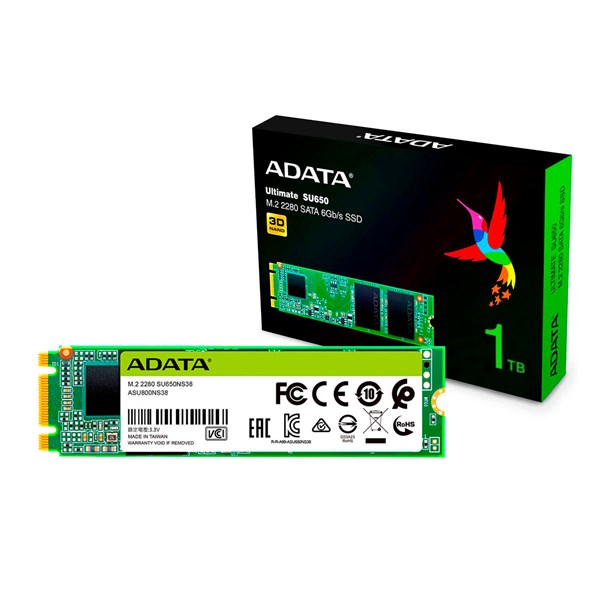 SSD M.2 - 240GB ADATA ULTIMATE SU650,LEITURAS 550MB/S, GRAVACAO 500MB/S,
