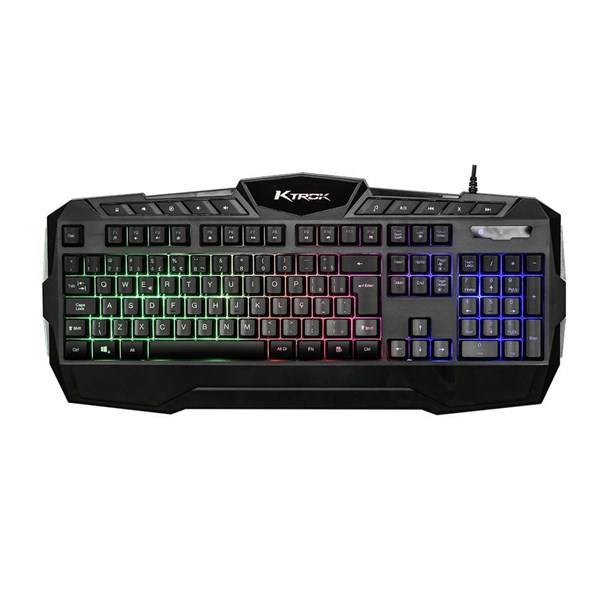 KIT TECLADO E MOUSE GAMER 4 EM 1 KTROK EXTREME FULL LED  6400 DPI MOUSEPAD GRANDE