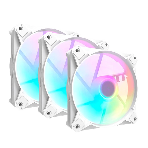 COOLER FAN MOTOSPEED HYRAX KIT 3X120MM HCL603 A-RGB PARA GABINETE PRETO