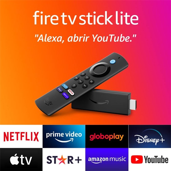 FIRE TV STICK LITE,FULL HD,COM CONTROLE REMOTO POR VOZ COM ALEXA
