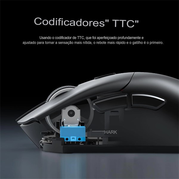 MOUSE GAMER  ATTACK SHARK R1 18000DPI PAW 3311,2.4G BT5.2 1000HZ - PRETO