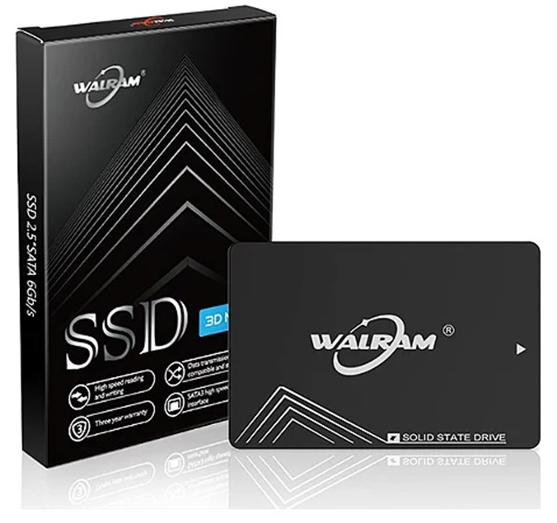 SSD SATA III 480GB WALRAM DISCO SOLIDO SSD 3D NAND - PRETO