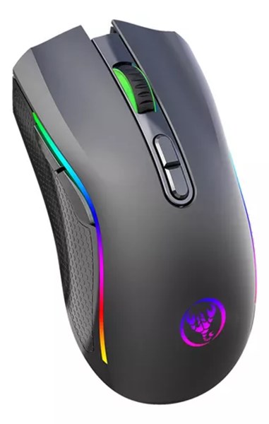 MOUSE SEM FIO HXSJ T69 2.4G CONEXÃO USB E BLUETOOTH RGB