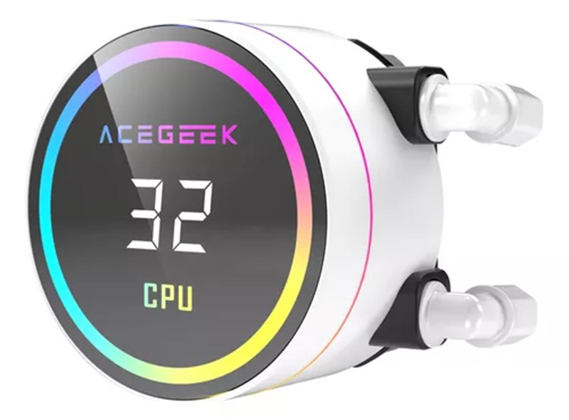 WATER COOLER ACEGEEK TEMP C360, ARGB, 360MM, BRANCO, AG-TEMPC360-WH