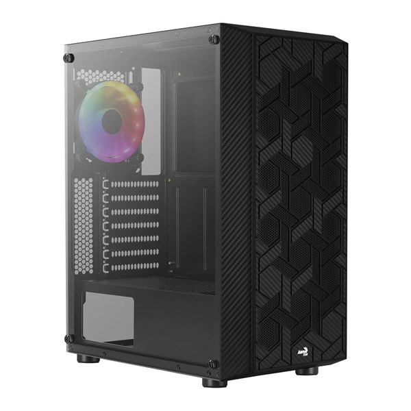 GABINETE GAMER AEROCOOL HIVE PRETO RGB LATERAL VIDRO