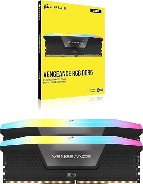 MEMÓRIA RAM DDR5 CORSAIR VENGEANCE  RGB 32GB (2X16) CL36 6400MHZ