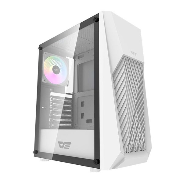 GABINETE GAMER AIGO DARKFLASH DK150, MID-TOWER, LATERAL DE VIDRO, COM 3 FANS, BRANCO, DK150-WH