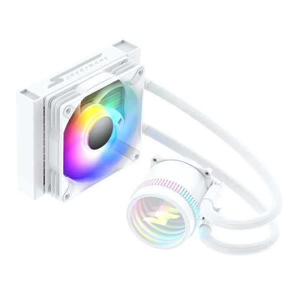 WATER COOLER SUPERFRAME ISENGARD, ARGB, 120MM, INTEL-AMD, CONTROLADORA, WHITE,