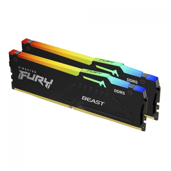 MEMÓRIA RAM DDR5 FURY BEAST RGB 16GB (2X8) 6000MHZ, CL40 - PRETO