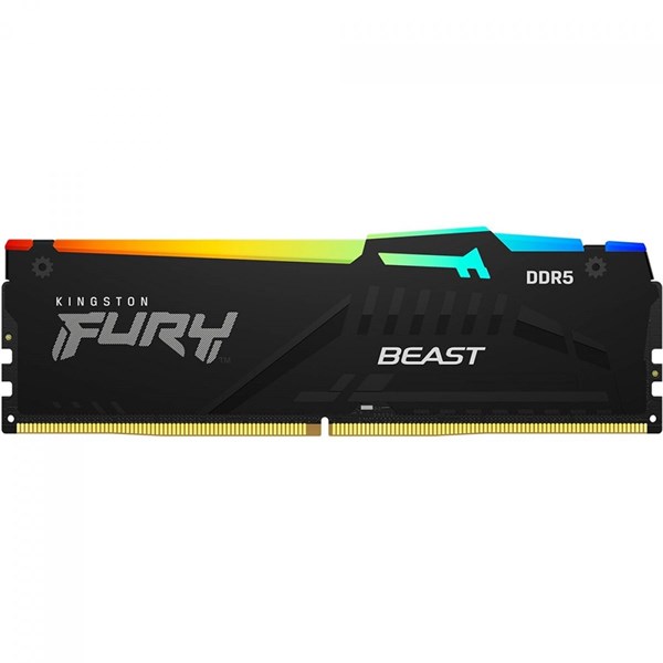 MEMÓRIA RAM DD5 FURY BEAST RGB 32GB (1X32GB), DDR5, 6000MHZ, CL40 -  PRETO