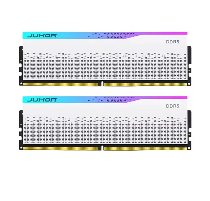 MEMÓRIA RAM DDR5 JUHOR RGB 32GB (2X16) 6000MHZ CL 38 - BRANCA