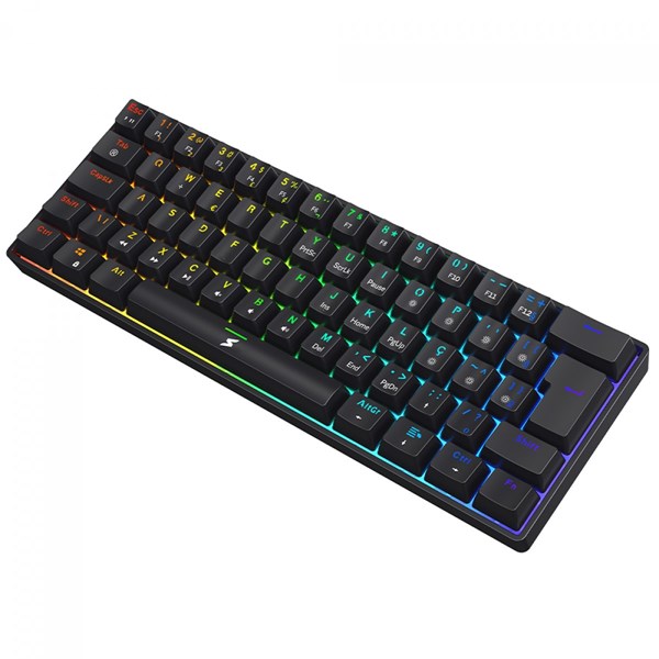 TECLADO MECÂNICO GAMER SUPERFRAME PLAYER, RGB, 60%, SWITCH RED, USB, ABNT2, PRETO