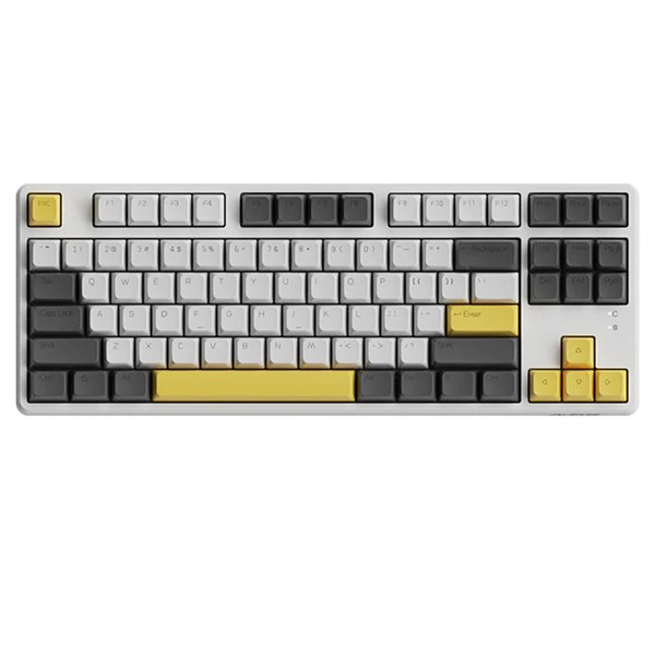 TECLADO MECÂNICO AJAZZ AK873 - (USB-C, BLUETOOTH 5.0 E 2.4GHZ) DAWN WHITE