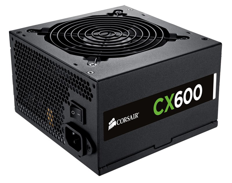 FONTE CORSAIR 600W CX600 V2, CERTIFICADO 80 PLUS, PFC ATIVO