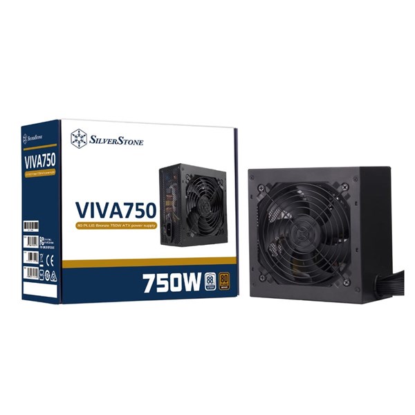 FONTE 750W SILVERSTONE VIVA 750 - PFC ATIVO - EFICIÊNCIA 80% - 80 PLUS BRONZE
