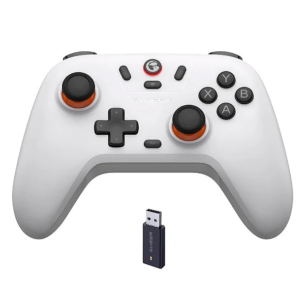 CONTROLE SEM FIO GAMESIR NOVA LITE BRANCO ( PC, STEAM, SWITCH, IOS E ANDROID)