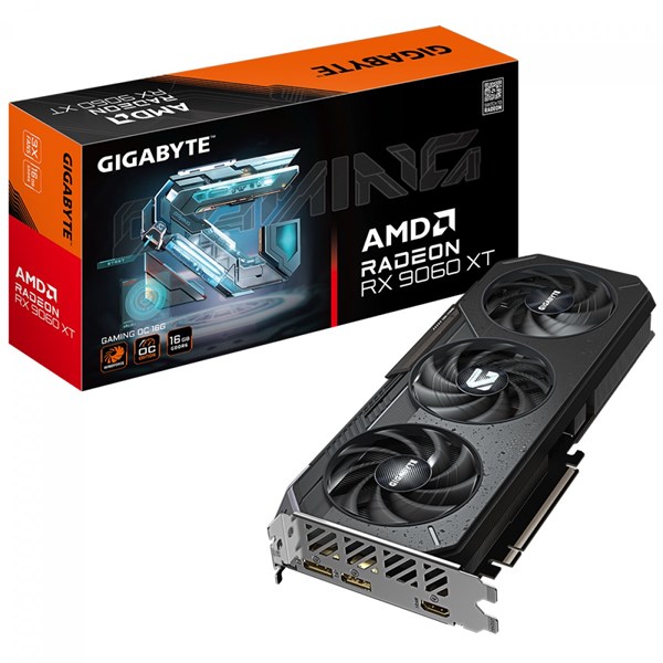 PLACA DE VÍDEO GIGABYTE AMD RADEON RX 9060 XT GAMING OC, 16GB, GDDR6, FSR, RAY TRACING