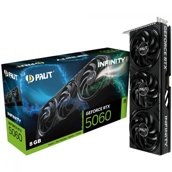 PLACA DE VÍDEO PALIT NVIDIA GEFORCE RTX 5060 INFINITY 3, 8GB, GDDR7, DLSS, RAY TRACING