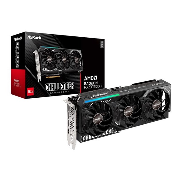 PLACA DE VÍDEO ASROCK RX 9070 XT SLD 16G AMD RADEON, ARGB, 16GB, GDDR6, FIDELITYFX, RDNA 4