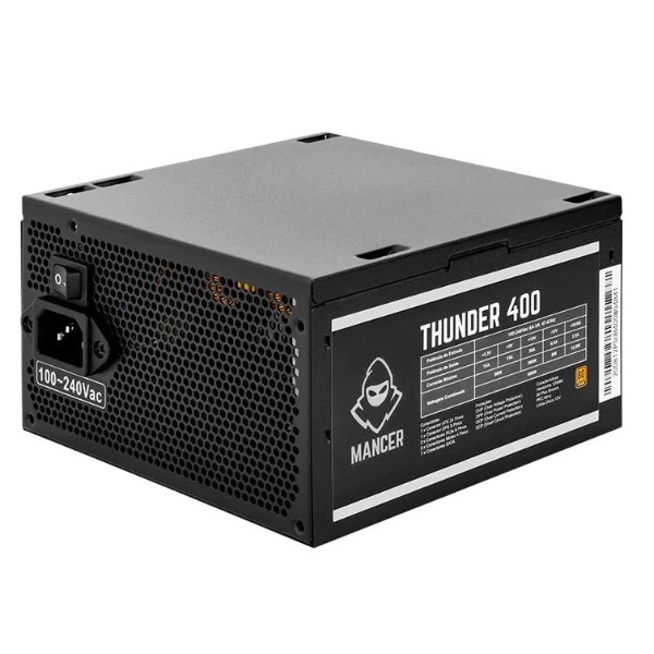 FONTE MANCER THUNDER 400W BRONZE 80 PLUS, MCR-THR400-BL01