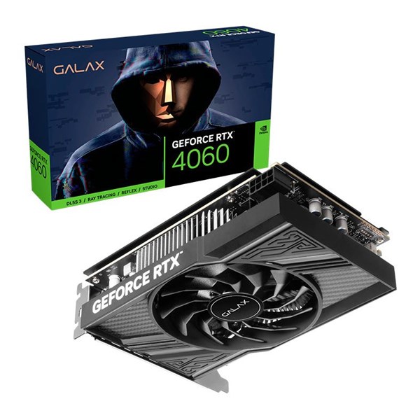 PLACA DE VIDEO GALAX GEFORCE RTX 4060 1-CLICK OC 1X, 8GB, GDDR6, 128-BIT