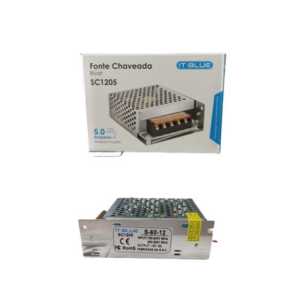 FONTE COLMEIA 05 AMPERES 12V SC1205 IT-BLUE