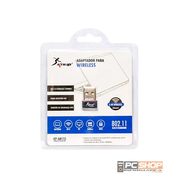 ADAPTADOR WI-FI NANO 150 MBPS KP-AW155 KNUP