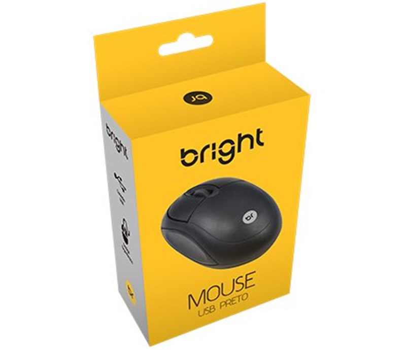 MOUSE OTICO USB BRIGTH PRETO REF0106