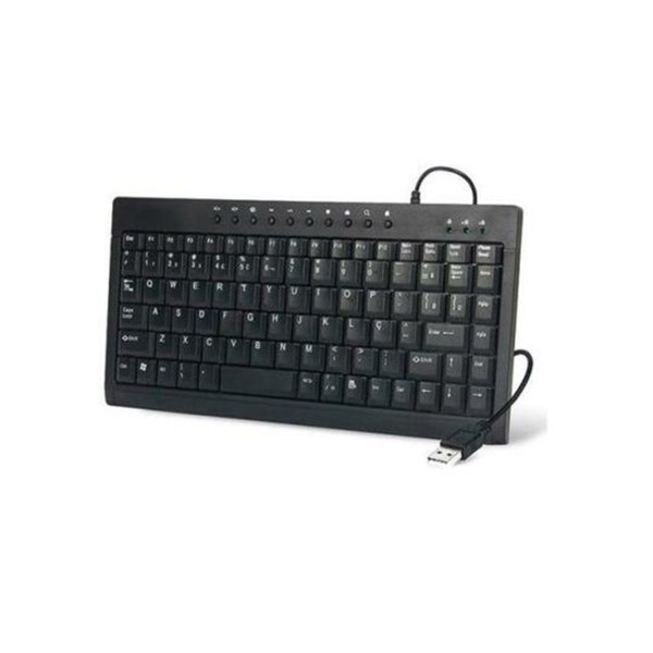MIN TECLADO USB KNUP KP-2008 PRETO COM FIO PADRAO ABNT