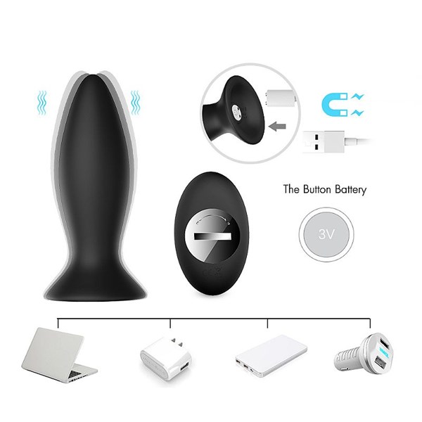 PLUG ANAL - RECARREGAVEL  - KIT COM 3 TAMANHOS