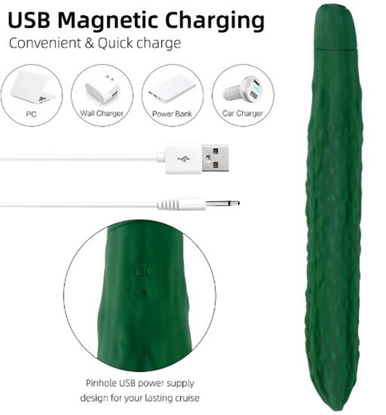 VIBRADOR - RECARREGÁVEL - PEPINO - VEGETAL