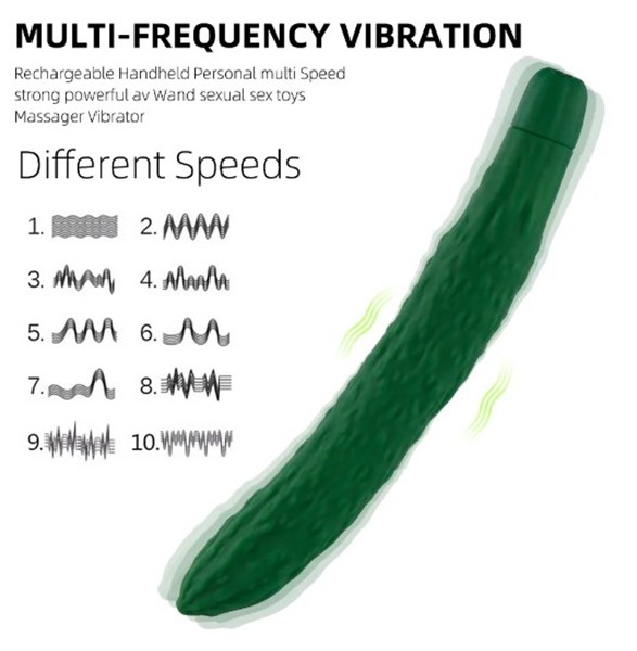 VIBRADOR - RECARREGÁVEL - PEPINO - VEGETAL