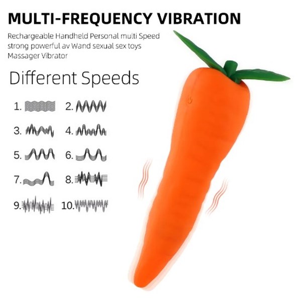 VIBRADOR - RECARREGÁVEL - CENOURA - VEGETAL