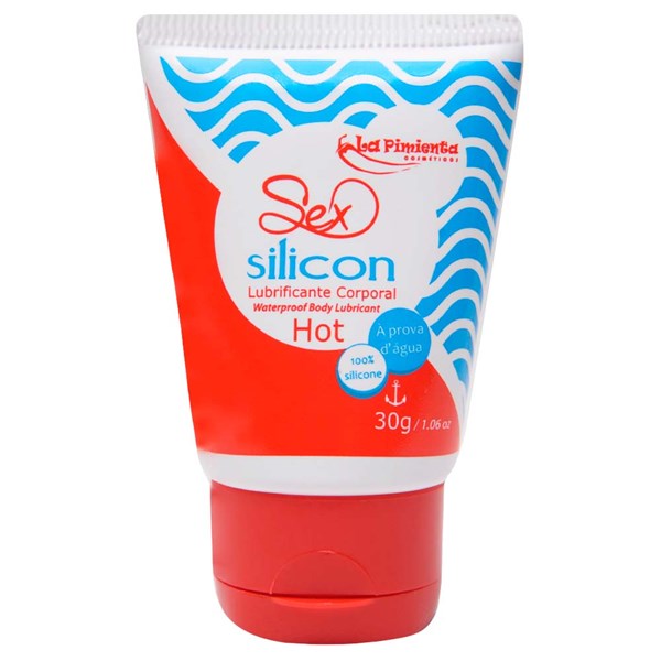 LUBRIFICANTE SILICONADO  - AQUA  SILICON - HOT  - 30GR - LA PIMIENTA