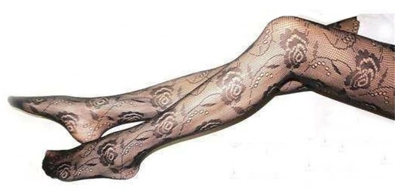 MEIA CALÇA - RENDA FLORAL - PRETA - DEIA THA