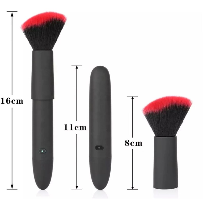 VIBRADOR EM FORMATO DE BLUSH - RECARREGAVEL - PRETO