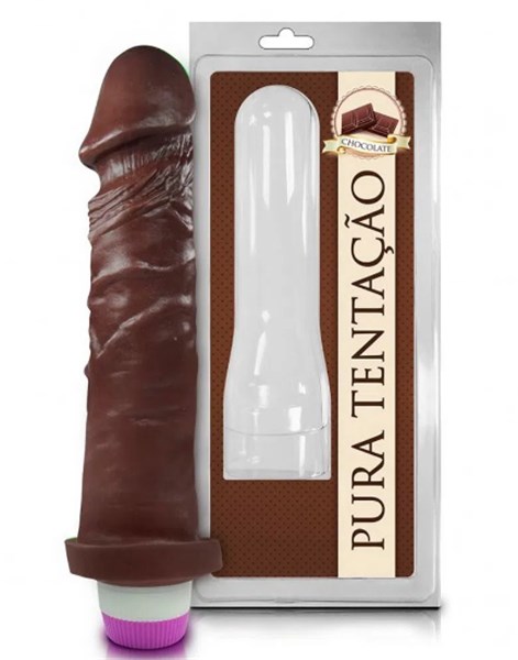 PROTESE AROMATICO - VIBRO - 18X4,4CM - CHOCOLATE