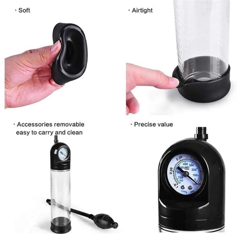 BOMBA PENIANA - MANUAL - PERA E MANOMETRO - MEN POWERUP