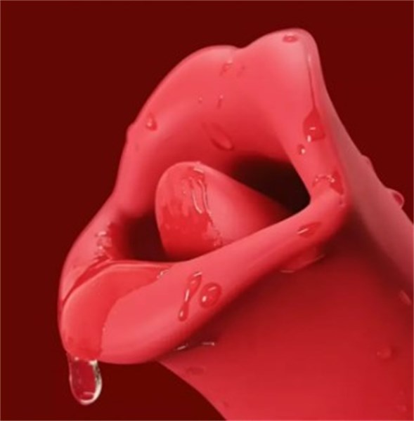 VIBRADOR - SIMULADOR DE SEXO ORAL - FORMATO DE BOCA - VERMELHO