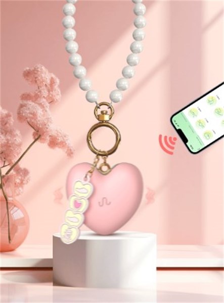 VIBRADOR - REC - APP - CHAVEIRO CORAÇÃO - ROSA