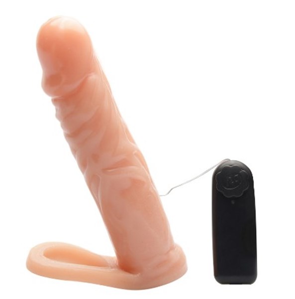 ANEL COMPANHEIRO COM VIBRO - 15,7X3,4CM - BEGE