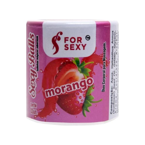 BOLINHA FUNCIONAL - 3 UNIDADES - MORANGO