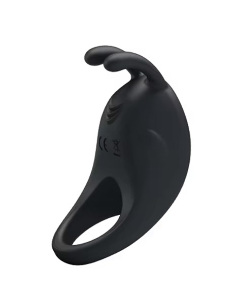 ANEL PENIANO - VIBRO - RABBIT VIBRATOR - PRETO