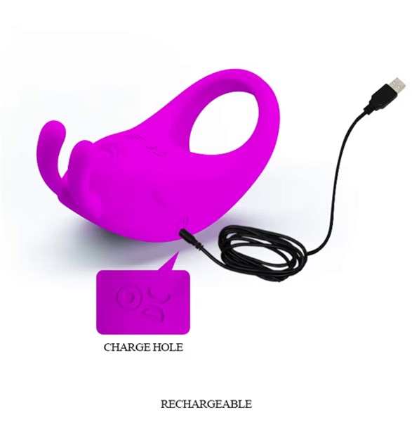 ANEL PENIANO - VIBRO - RABBIT VIBRATOR - PRETO